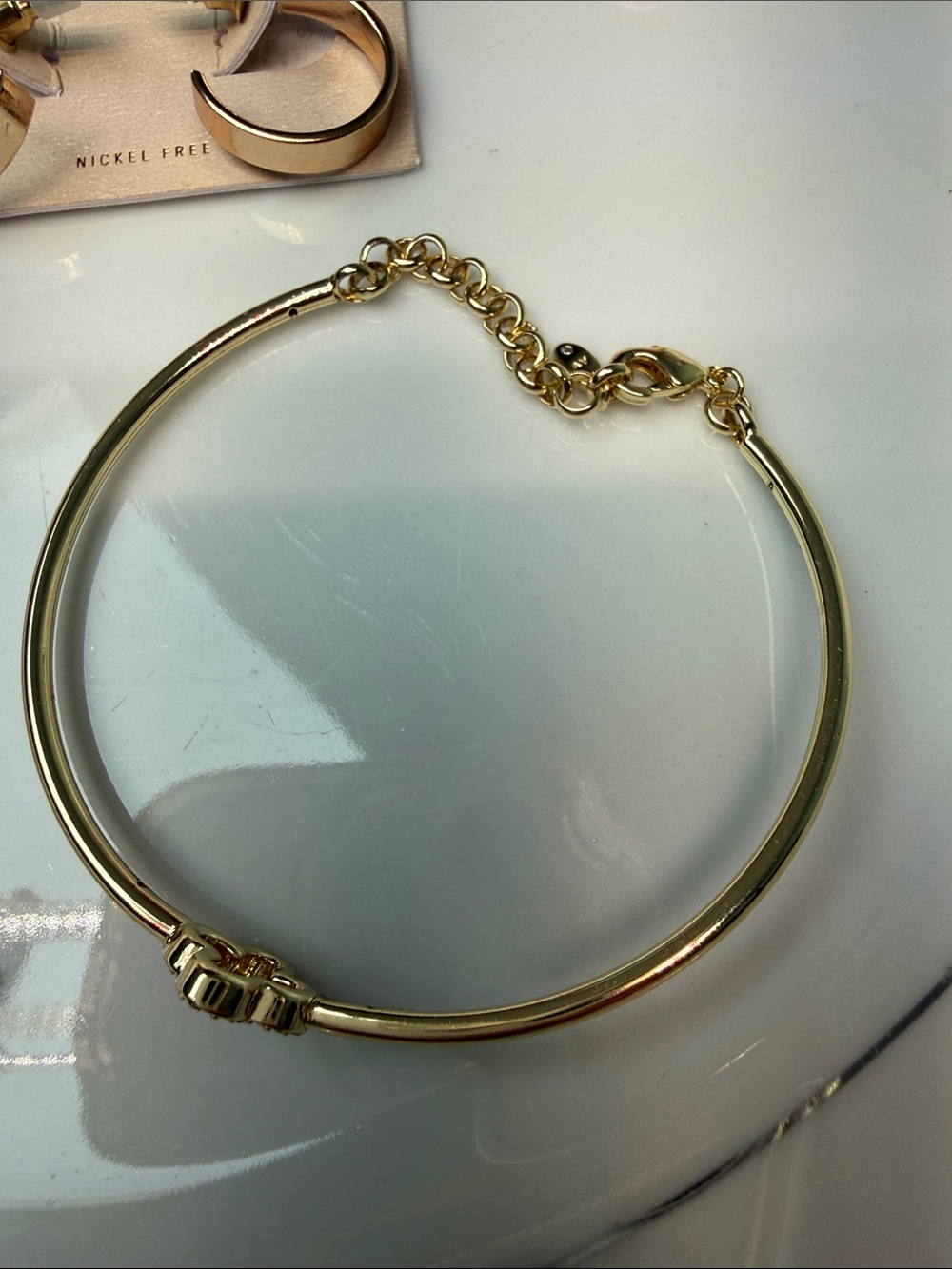 Nordstrom Jewelry Bundle Gold Initial Necklace Earrings Bracelet Set NWOT 5 pcs. - Picture 5 of 7